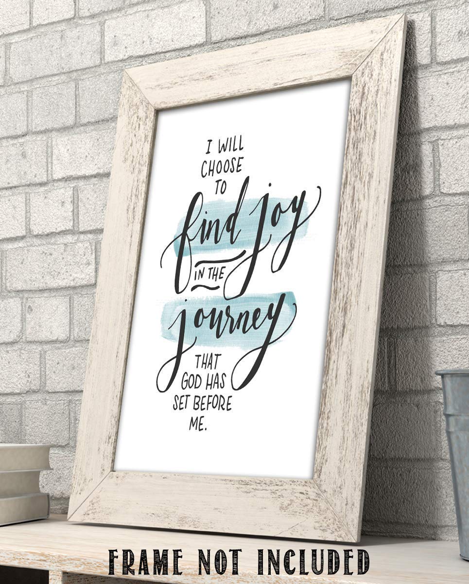 Find Joy in the Journey God Has Set Before You 8 x 10" Spiritual Wall Decor. Modern Typographic Print-Ready to Frame. Home-Office D?cor. Great Christian Gift. Inspiring Reminder To Trust God&