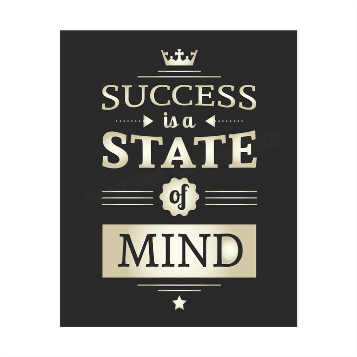 Success is a State of Mind- Positive Quotes-Motivational Wall Art-8 x 10" Poster Print-Ready to Frame. Ideal for Home-Office-School-Gym-Sales D?cor. Inspire &amp; Coach Your Team to Successful Thinking!