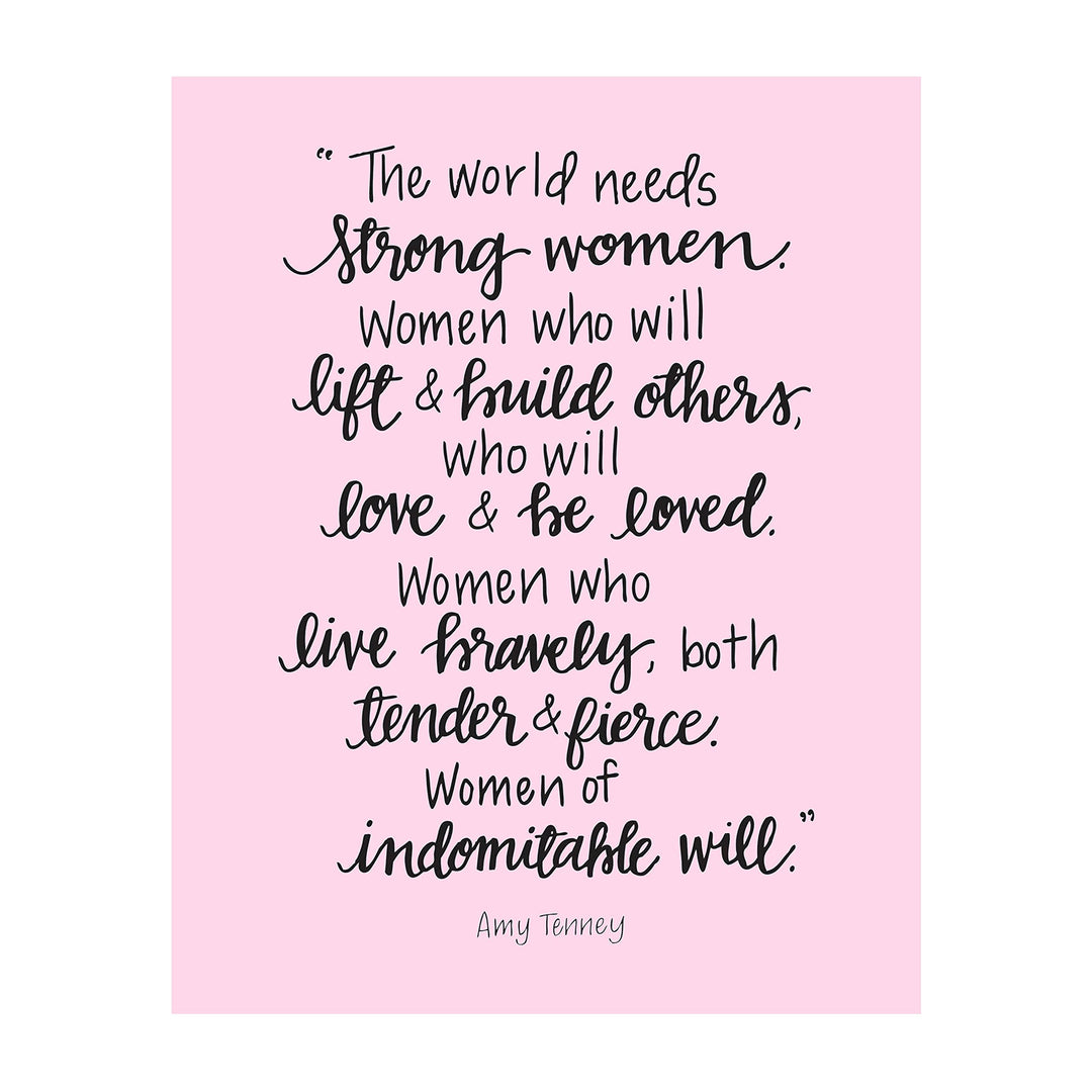 The World Needs Strong Women-Of Indomitable Will -Amy Tenney Quotes- I –  AmLuxGifts, image size:1080x1080