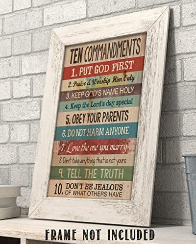 "10 Commandments"- Wall Art Print- 8 x 10"