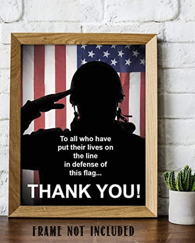 "To All Who Have Defended This Flag-Thank You"- 8 x10"