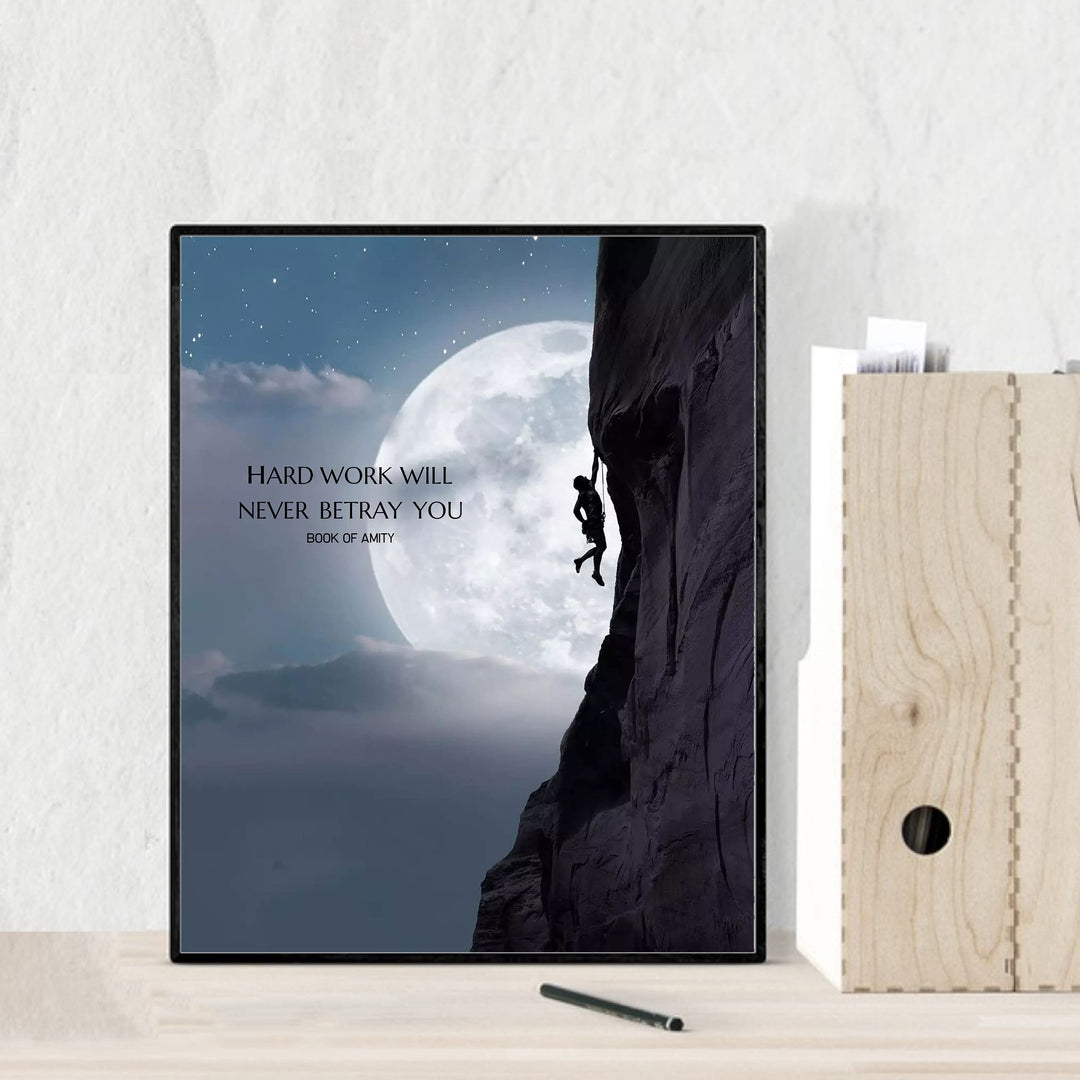 Positive Quotes Wall Decor-"Hard Work Will Never Betray You"- Motivational Wall Art- 8 x 10" Poster Print-Ready to Frame. Ideal for Home, Office &amp; School D?cor. Inspire &amp; Encourage Everyone-Book Amity