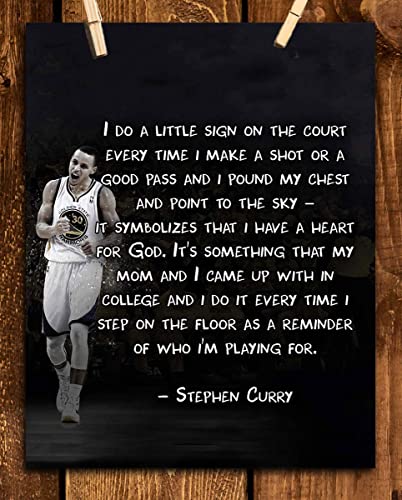 "Do a Little Sign"-Stephen Curry Christian Quotes- 8 x 10"