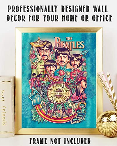 The Beatles- Music Poster Print"Sgt. Peppers Lonely Hearts Club Band"- 8 x 10