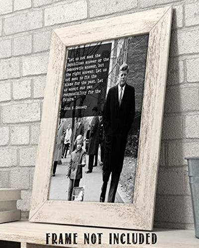 John F. Kennedy Quotes Wall Art- “Let Us Seek the Right Answer”- 8 x 10"