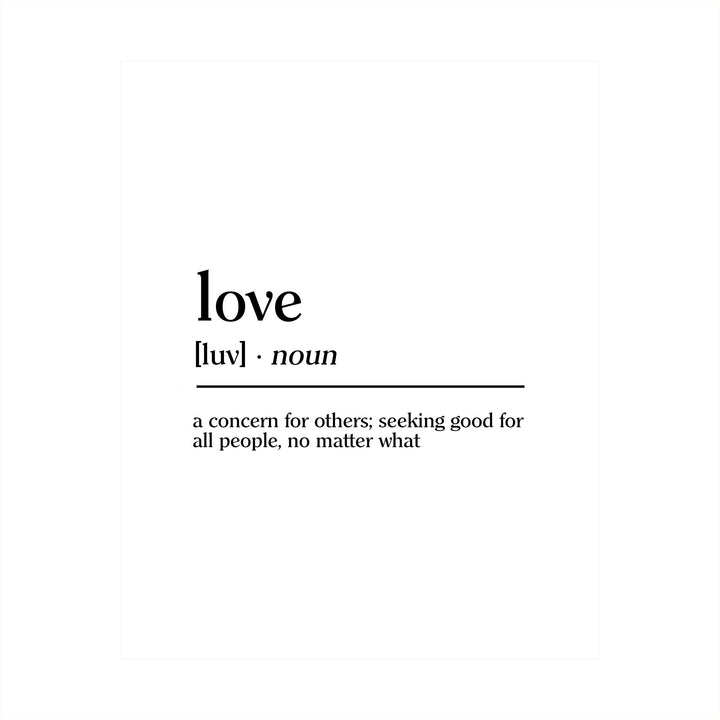 Definition of Love Inspirational Gifts of the Spirit Wall Art -8x10" Modern Christian Print-Ready to Frame. Typographic Design. Home-Office-Farmhouse-Church Decor. Great Wedding-Bridal Shower Gift!