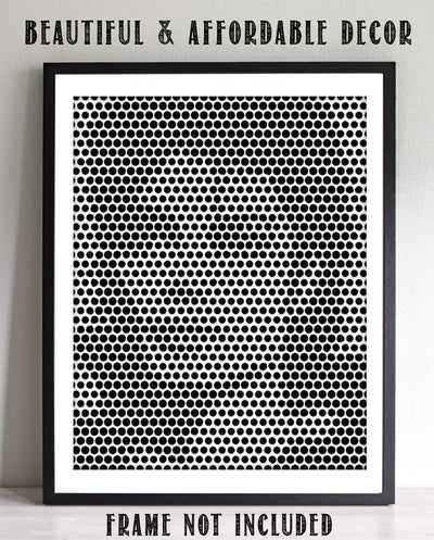 Michael Jackson- Abstract Portrait Print- 8 x 10"-"Optical Illusion of Circles"- Wall Art Print-Ready to Frame. Modern Home-Studio-Office D?cor. Perfect Gift for Musicians & Michael Jackson Fans.