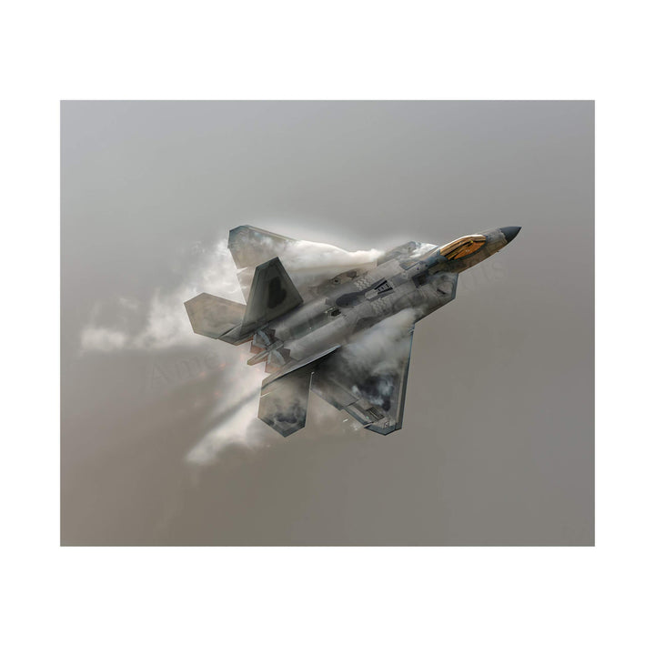 United States Air Force F22A-Fighter Jet Poster Print -10 x 8" Military Aircraft Wall Decor Image-Ready to Frame. Home-Office-Military School Decor. Perfect Sign for Game Room-Garage-Man Cave Decor!