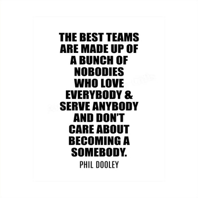 The Best Teams Inspirational Quotes Wall Art Decor -8 x 10" Christian Poster Print-Ready to Frame. Motivational Sign for Home-Office-Farmhouse-Church-School. Great Gift to Inspire Teamwork!