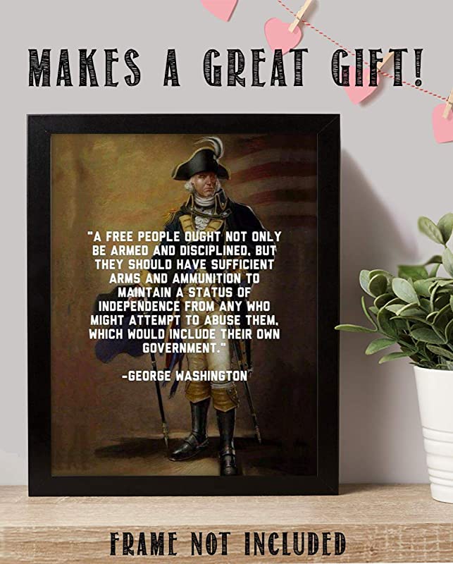 George Washington Quotes Wall Art-"Right to Bear Arms"- 8 x 10"