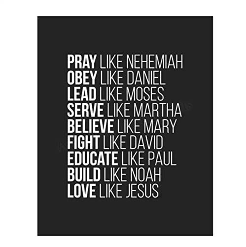 "Spiritual Super Role Models- Bible Wall Art- 8x10"
