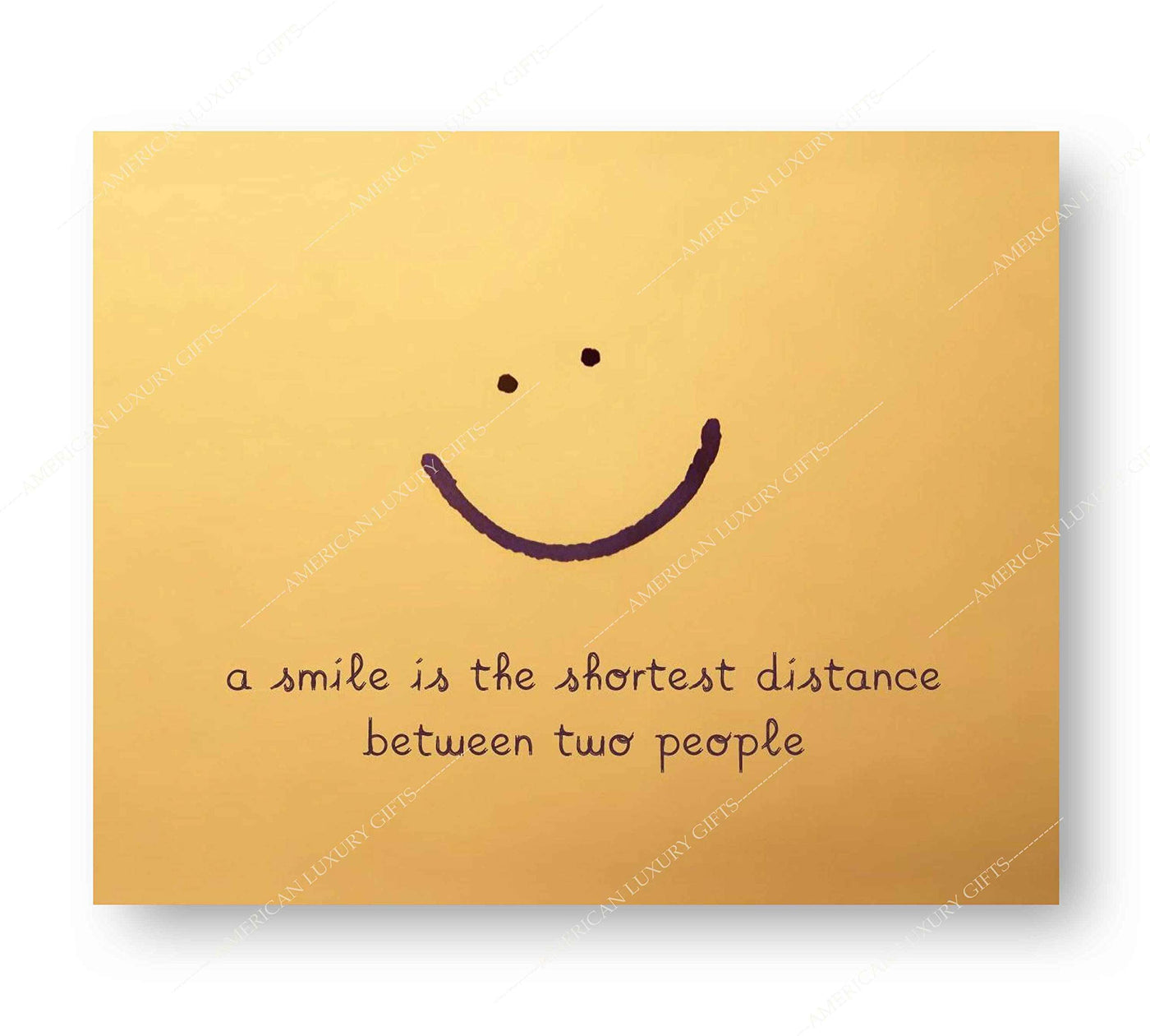 A Smile Is Shortest Distance Between Two People Inspirational Quotes Wall Decor -10 x 8" Distressed Art Print with Smiley Face-Ready to Frame. Home-Office-Desk-School Decor. Great Positive Sign!