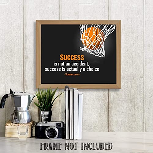 Stephen Curry Quotes-"Success is a Choice"- 10 x 8"