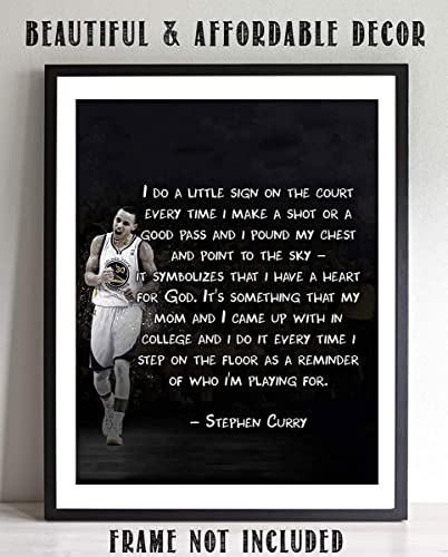 "Do a Little Sign"-Stephen Curry Christian Quotes- 8 x 10"