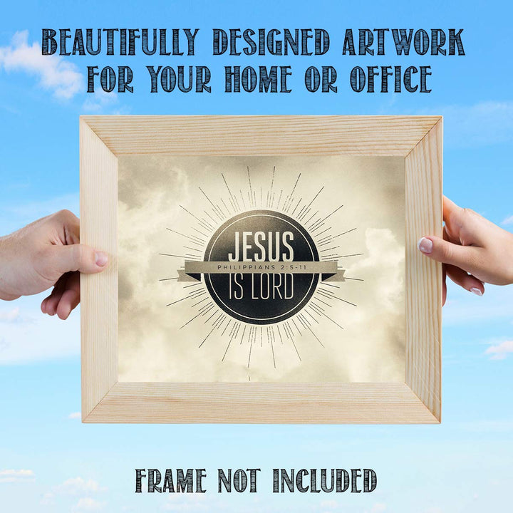 Jesus Is Lord- Philippians 2:5- Bible Verse Wall Art- 8x10"- Modern Scripture Wall Print- Ready to Frame. Home D?cor- Office D?cor. Great Christian Gift &amp; Reminder Verse To Praise.