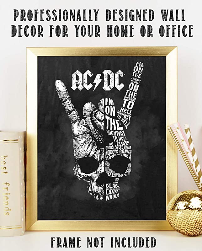 AC~DC Band Song Art Poster"Highway To Hell"- 8 x 10 Wall Print