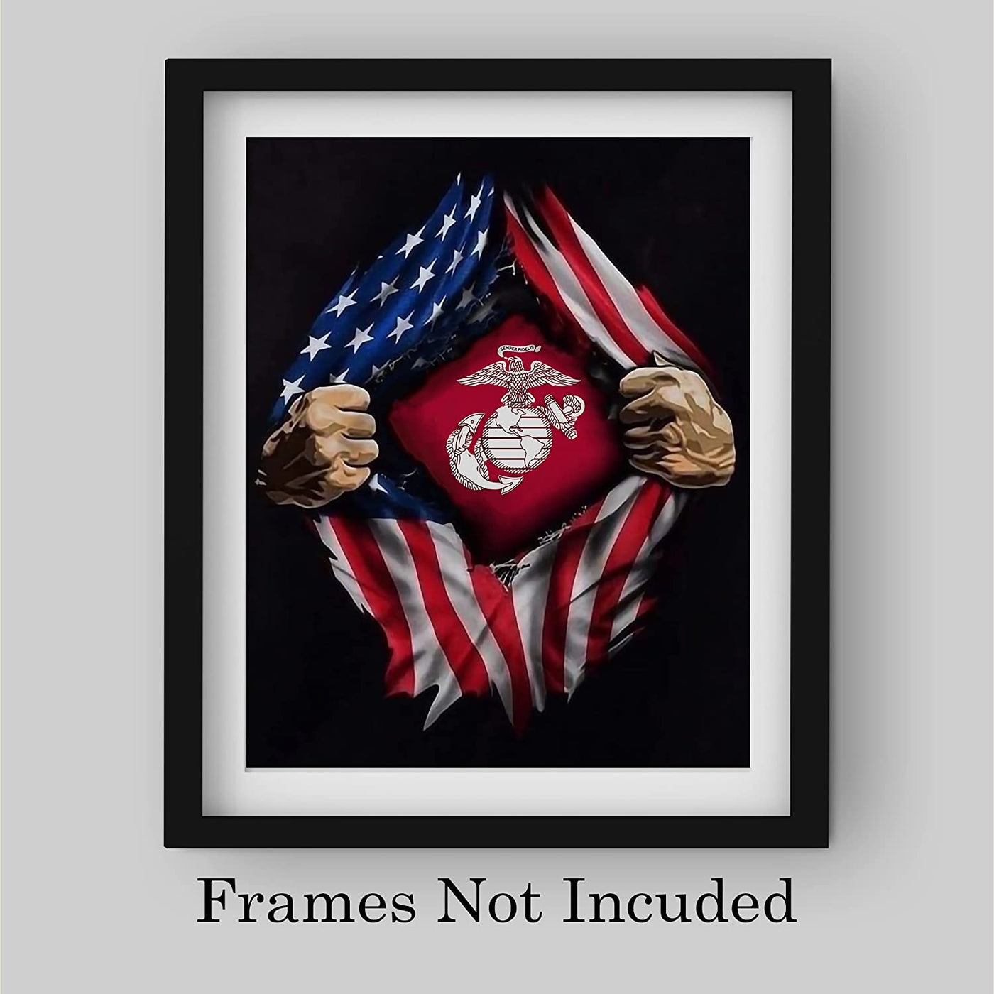 "Super Marine" - USMC Wall Art - 8 x 10"