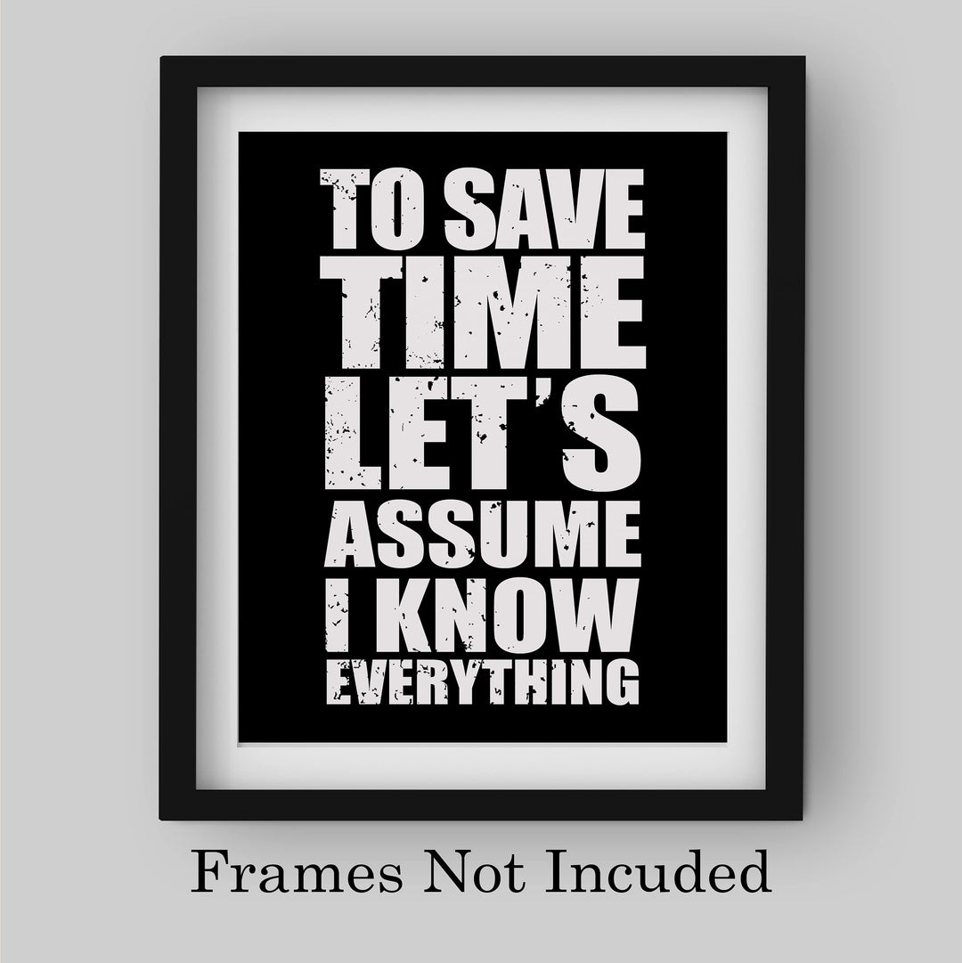 To Save Time Let&