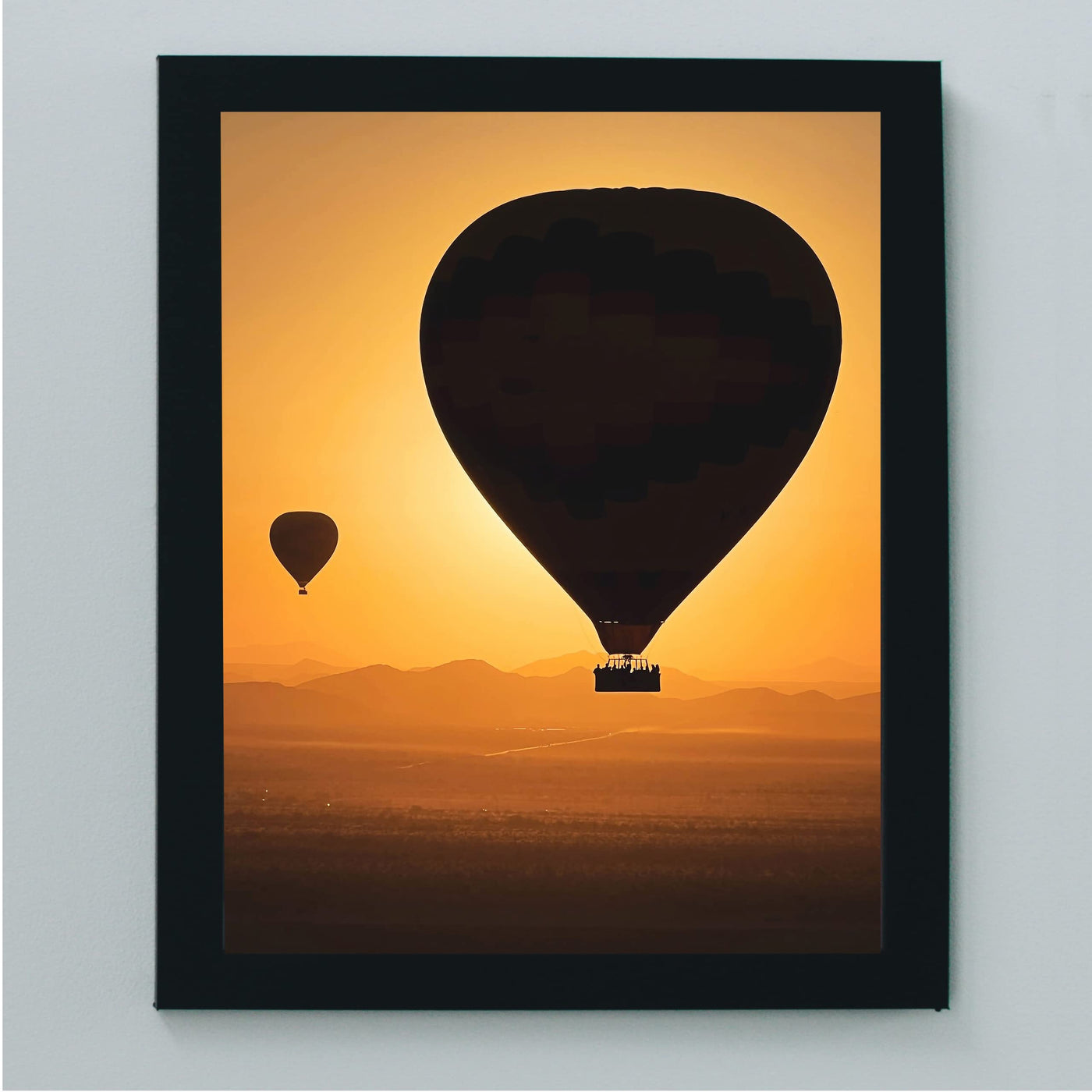 Sunset Hot Air Balloon Ride- Inspirational Wall Art -8 x 10" Balloons Picture Print -Ready to Frame. Perfect Decoration for Home-Office-Studio-Classroom Decor. Great Gift for Flight Enthusiasts!