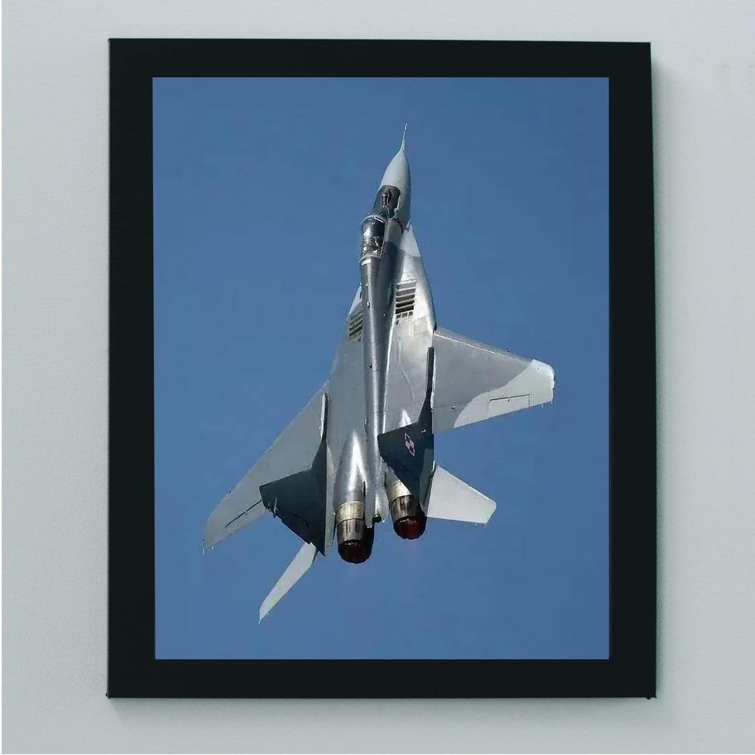 Mikoyan MiG-29 Fighter Jet -Military Aircraft Wall Decor -8 x 10" Fighter Plane Poster Print -Ready to Frame. Perfect Sign for Home-Office-Game Room-Garage-Man Cave Decor! Great Gift for Veterans!