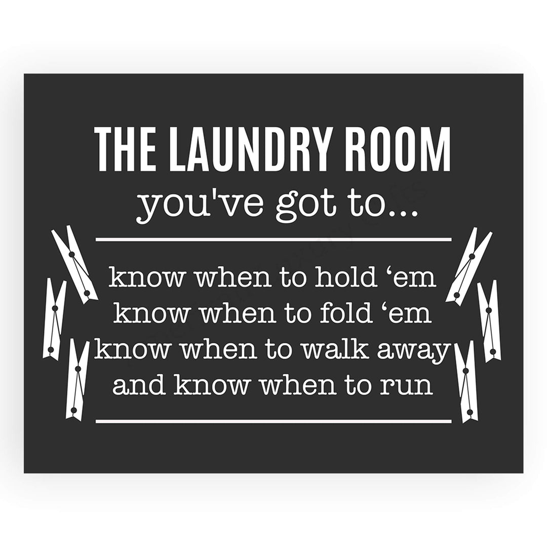 Funny Laundry Room Signs- (2) 10 x 8" Rustic Wall Decor Prints-Ready to Frame."The Laundry Room" &amp;"Help Needed-Apply Within" Fun Home-Farmhouse Decor. Humorous Accessories to Inspire Home Duties!