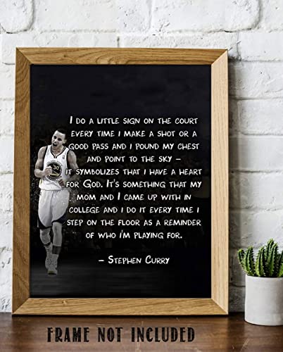"Do a Little Sign"-Stephen Curry Christian Quotes- 8 x 10"