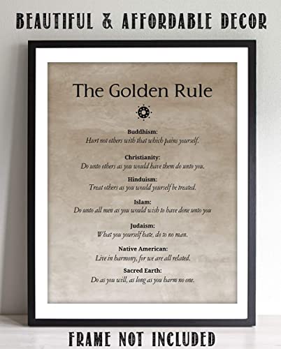 "The Golden Rule" in Many Religions- 8 x 10"