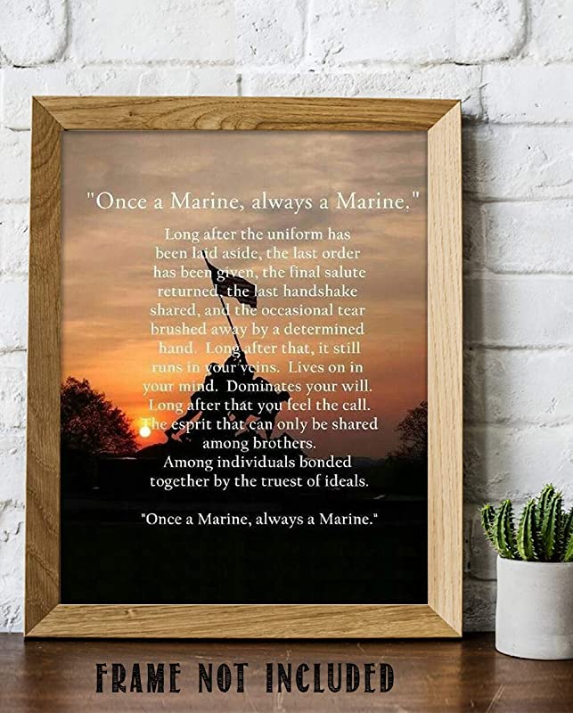 "Once a Marine, Always a Marine"-Marine Corps Creed-Wall Art- 8 x 10"