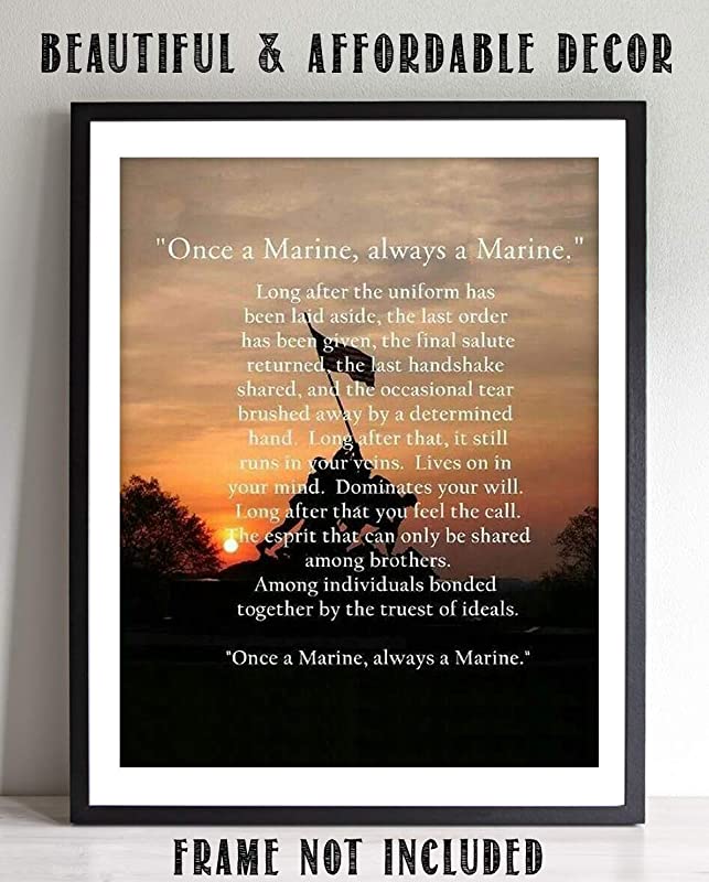"Once a Marine, Always a Marine"-Marine Corps Creed-Wall Art- 8 x 10"