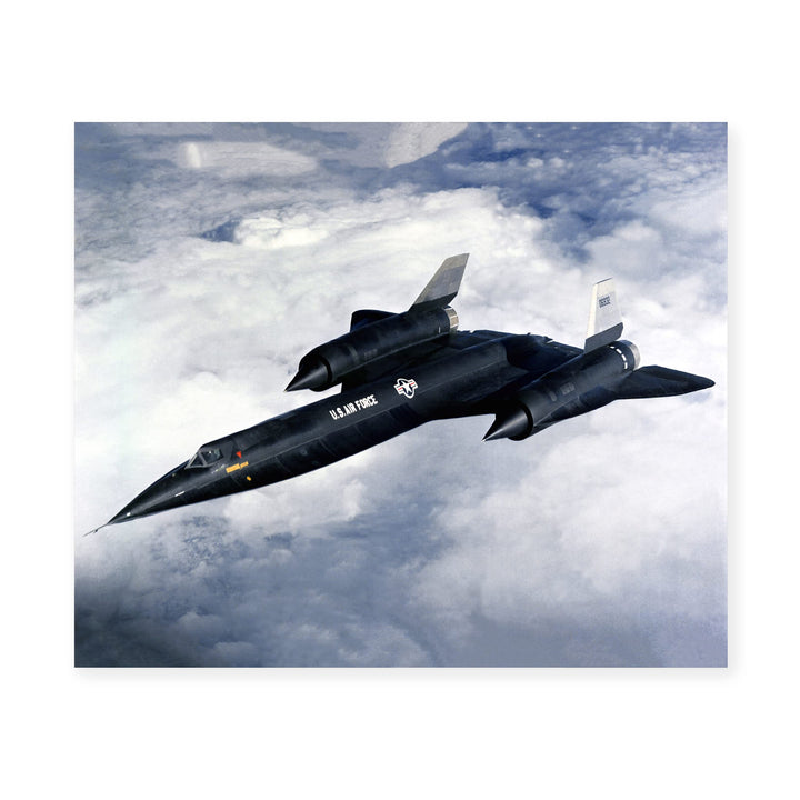 Lockheed SR-71 Blackbird Fighter Jet -10 x 8" US Air Force - American Military Aircraft Wall Print -Ready to Frame. Home-Office-Garage-Shop-Cave Decor! Great Gift for Active Duty Military &amp; Veterans!