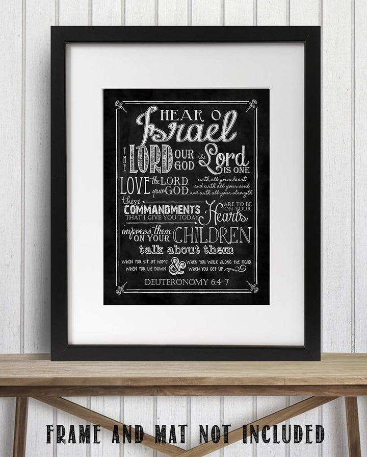 Love the Lord With All Your Heart- Deuteronomy 6:4- Christian Wall Decor- 8x10"- Scripture Wall Art Print- Ready to Frame. Home-Church-Office D?cor- Christian Gifts to Inspire, Remind &amp; Motivate.