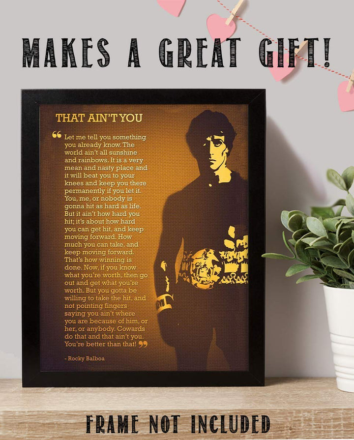 Rocky Balboa Quotes Wall Art- ?That Ain&