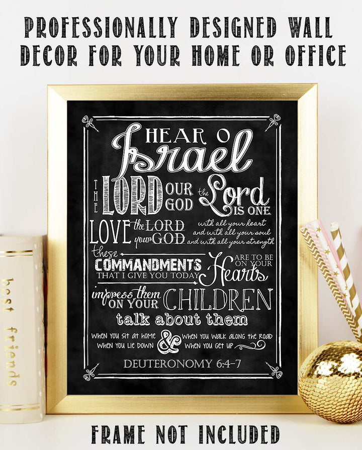 Love the Lord With All Your Heart- Deuteronomy 6:4- Christian Wall Decor- 8x10"- Scripture Wall Art Print- Ready to Frame. Home-Church-Office D?cor- Christian Gifts to Inspire, Remind &amp; Motivate.