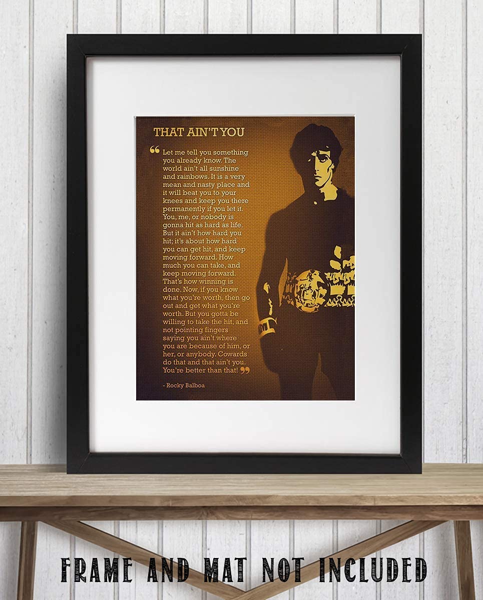 Rocky Balboa Quotes Wall Art- ?That Ain&