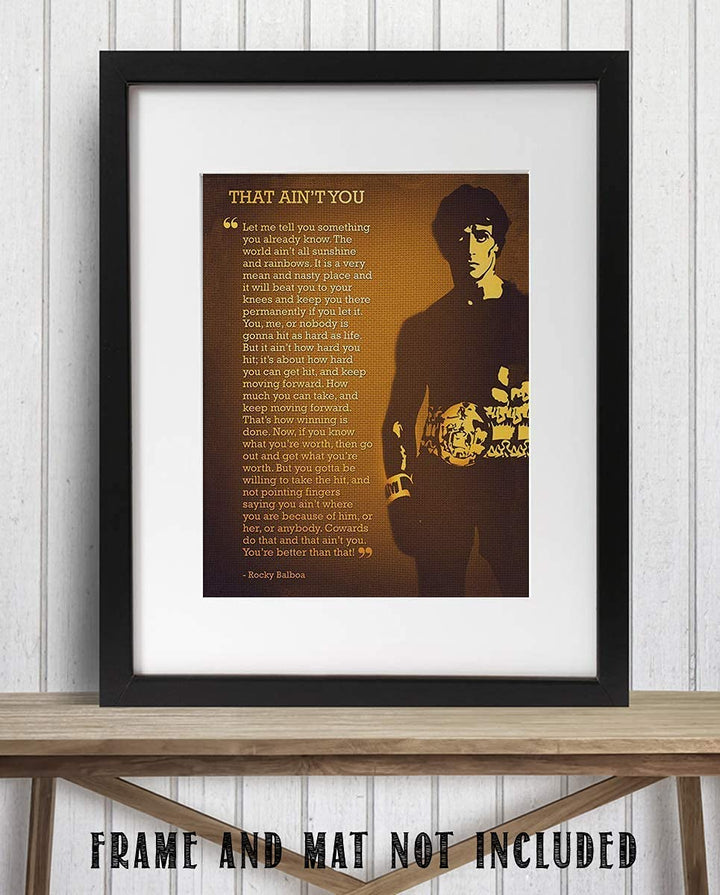 Rocky Balboa Quotes Wall Art- ?That Ain&