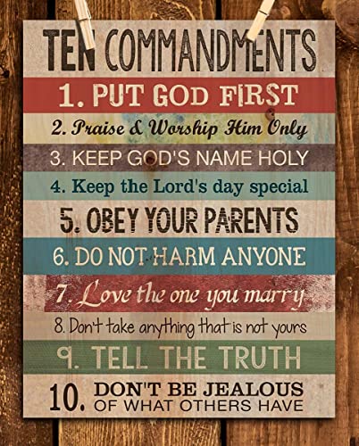 "10 Commandments"- Wall Art Print- 8 x 10"