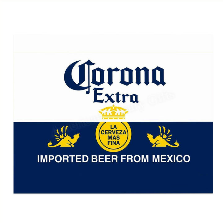 Corona Extra Beer- Logo Poster Print- 10 x 8" Wall Decor Print-Ready To Frame."Imported Beer from Mexico" Sign Replica Print. Perfect Decor for Man Cave-Bar-Game Room-Garage-Dorm. Great Gift!