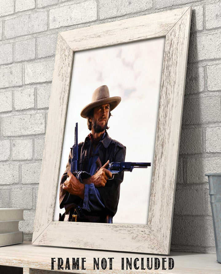 The Outlaw Josey Wales- Movie Poster Print- 8 x 10" Wall Art-Ready to Frame. Western Movies Decor for Home-Office-Garage-Man Cave-Bar. Perfect Collectible for Outlaws &amp; Clint Eastwood Fans.