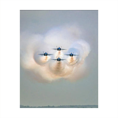 US Navy"Blue Angels In Action" Wall Art -8 x 10" Military Fighter Jets Photo Print -Ready to Frame. Military Aircraft Wall Decor for Home-Office-Game Room-Garage-Cave! Great Gift for Veterans!