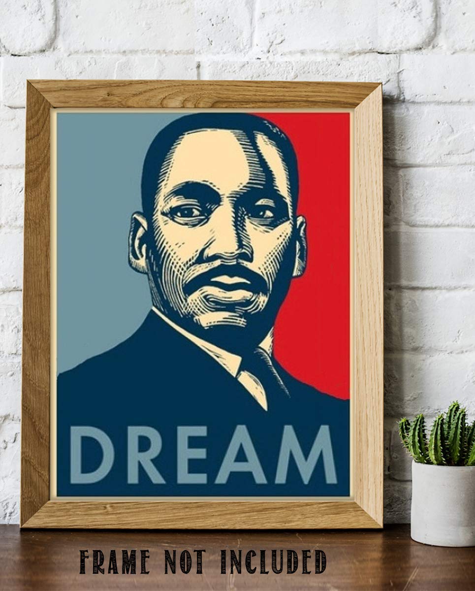 Dream by Martin Luther King Jr- Famous Quote- Portrait Print- 8 x 10" Wall Art Print- Ready to Frame. Modern Home D?cor-Office D?cor. Perfect Gift for MLK Jr. Fans.