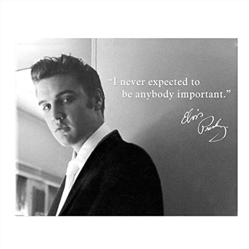 Elvis Quote- Vintage Wall Art Print- “I Never Expected To Be Anyone Important”- 8 x 10"