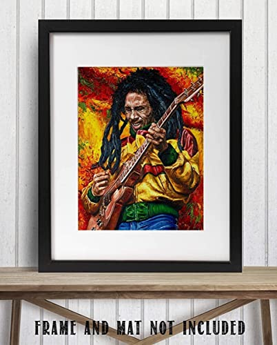 "Bob Marley-Rocking"- Abstract Concert Wall Art -8 x 10"