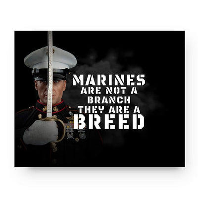 "Marines Are Not A Branch-They Are A Breed"-Marine Corps-Wall Art- 10 x 8"