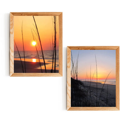 Sunsets on the Beach - Set of 2 Wall Art Prints - 8 x 10's- Ready to Frame. Beautiful Beach Decor- Tropical Island Beach Sunsets- Perfect Art for Any Room - Ocean Themes - Beach Pictures. Great Gift!