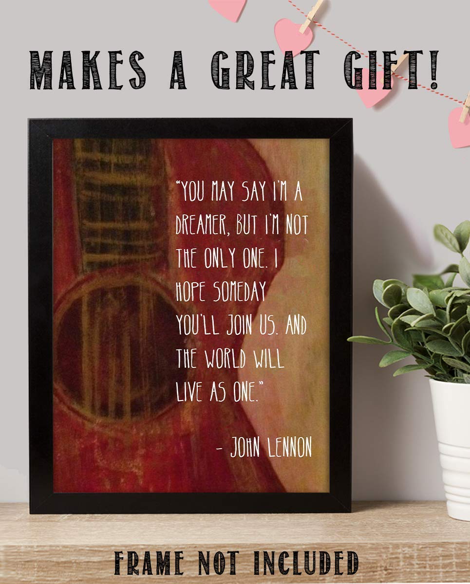 John Lennon Song Lyrics Wall Art-"Imagine- You May Say I&