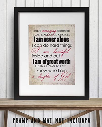 "I Am Amazing-I Am A Daughter of God"- 8 x 10"