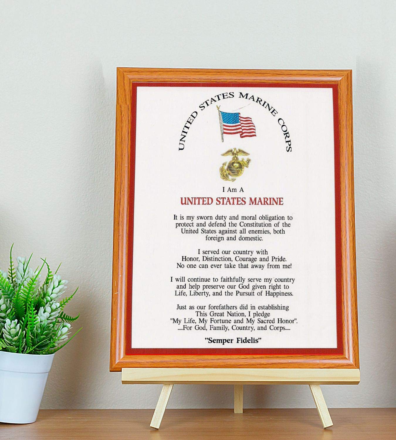 "I Am A United States Marine" Marine Corps Oath-Wall Art- 8 x 10"