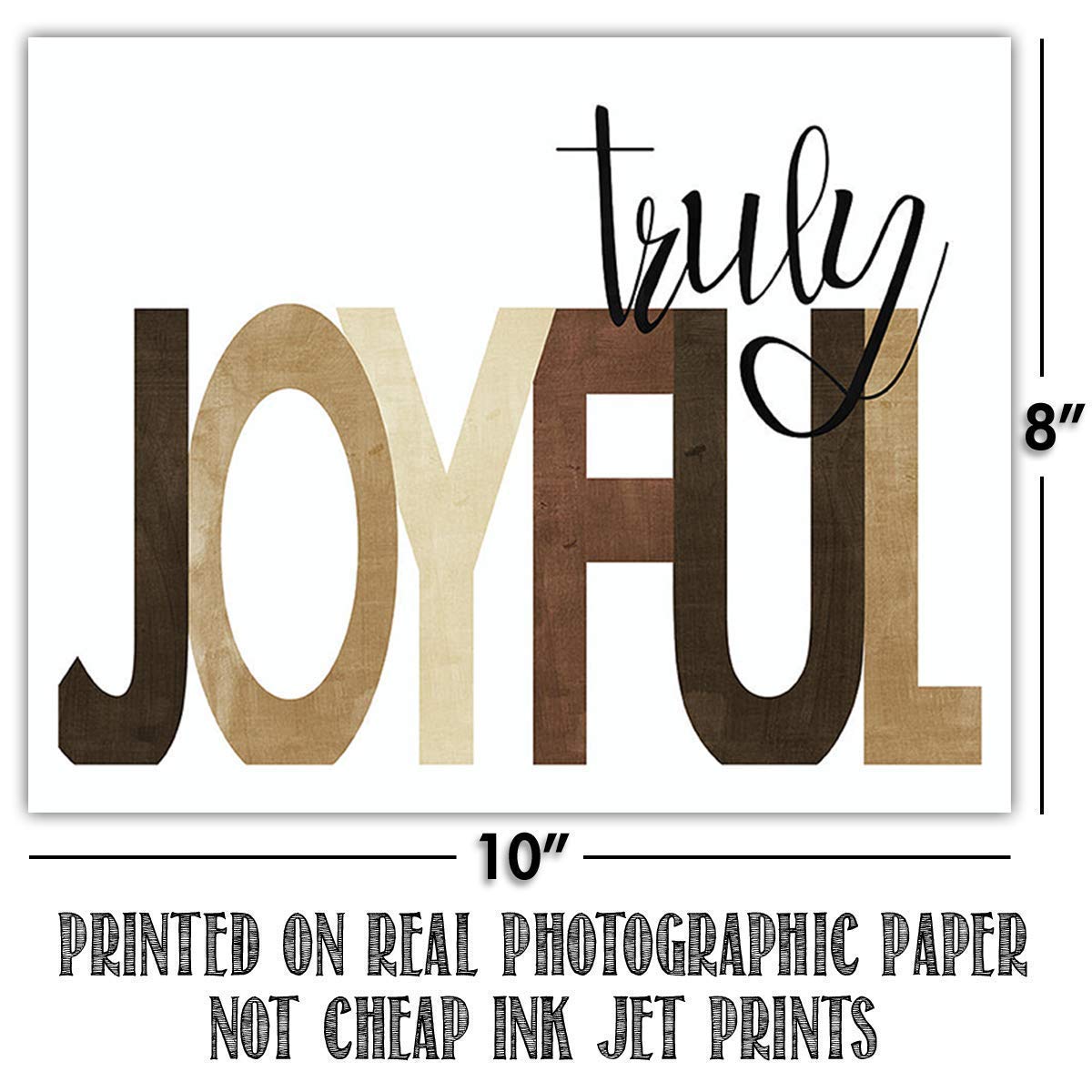 Blessed- Joyful- Thankful Wall Art Trio Set- (3) 10 x 8's