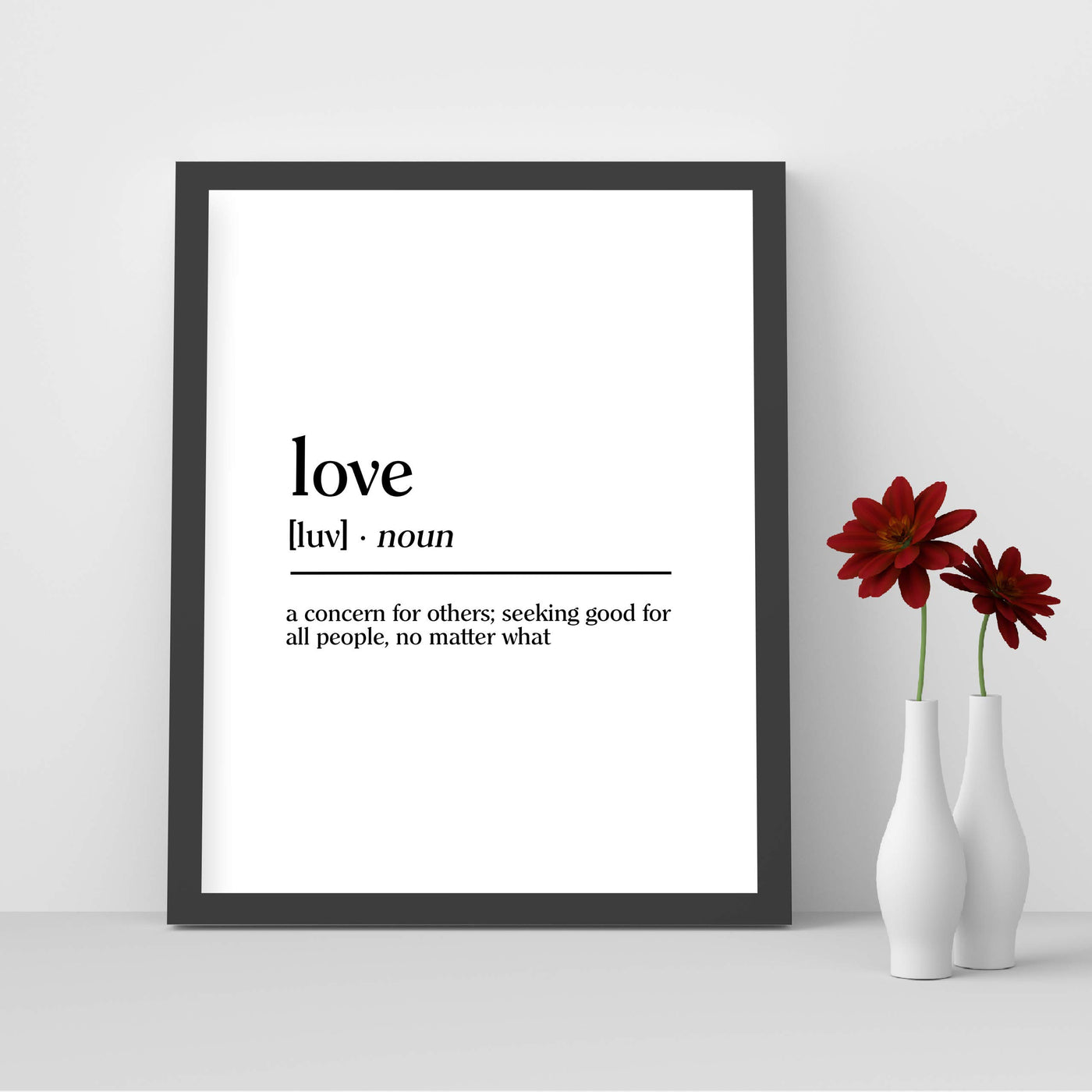 Definition of Love Inspirational Gifts of the Spirit Wall Art -8x10" Modern Christian Print-Ready to Frame. Typographic Design. Home-Office-Farmhouse-Church Decor. Great Wedding-Bridal Shower Gift!