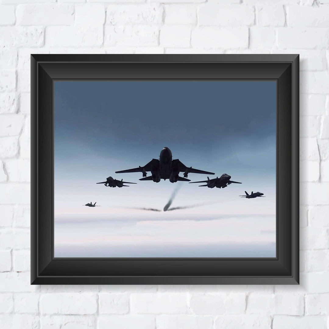 US Air Force Air Show Wall Art -8 x 10" Military Fighter Jets Photo Print -Ready to Frame. Military Aircraft Wall Decor for Home-Office-Game Room-Garage-Cave! Great Gift for Active Duty &amp; Veterans!